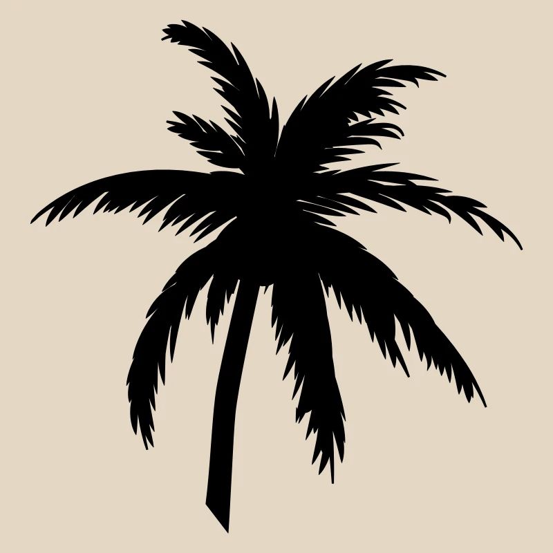 Palme Silhouette Schwarz – Tropical Style