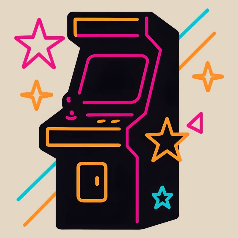 Conception de jeux d’arcade rétro au néon