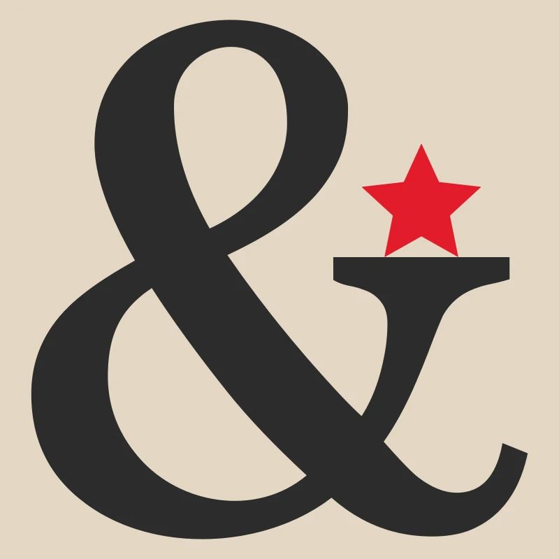 Éventille avec accent en étoile rouge