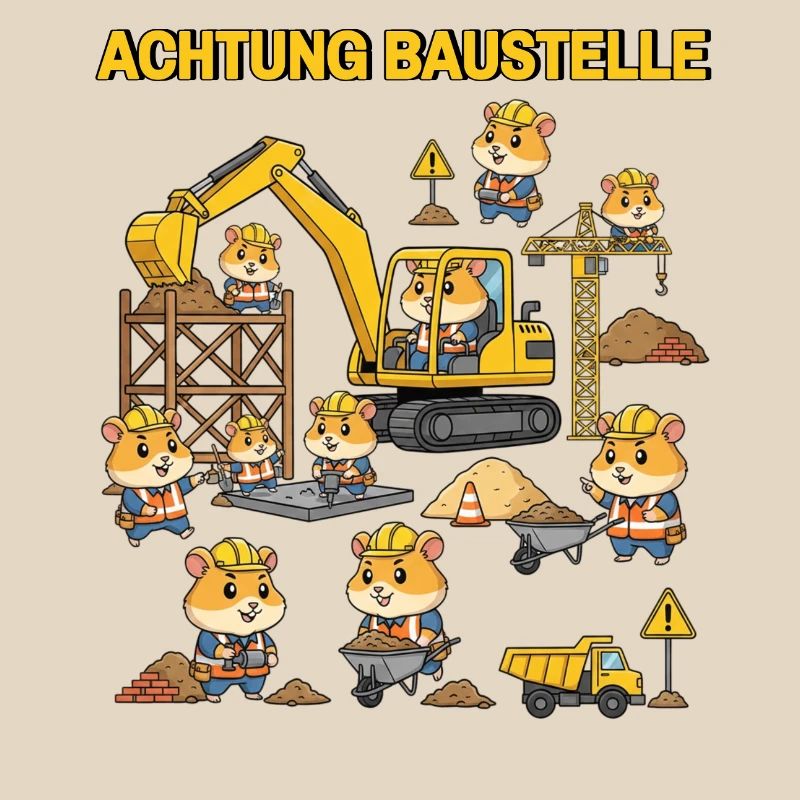 Chantier de construction de hamsters