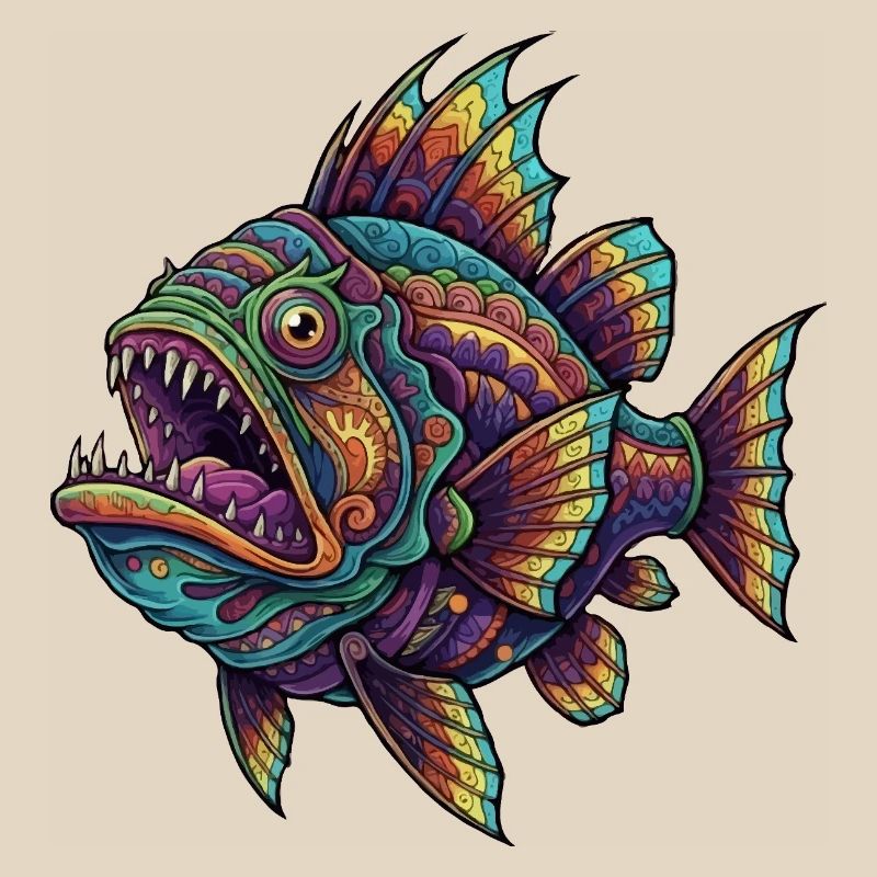 Regenbogenfisch mit Muster