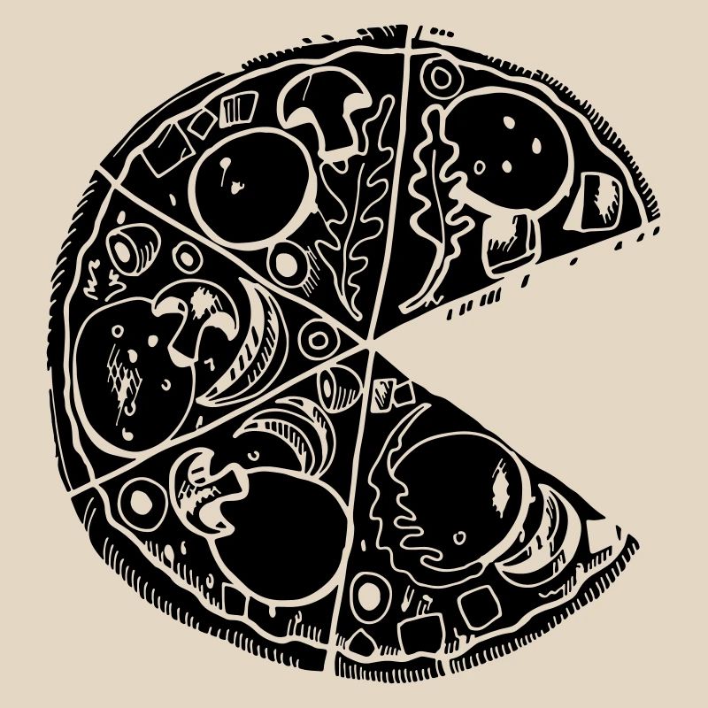 Pizza Partnershirt Stück Valentines Day for black