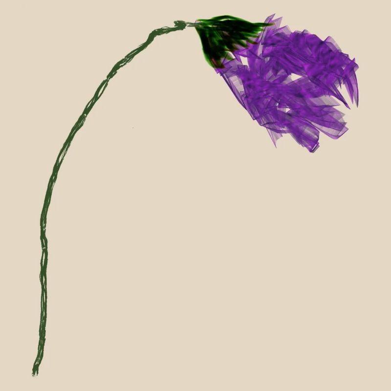 Violet flower with abstract surface