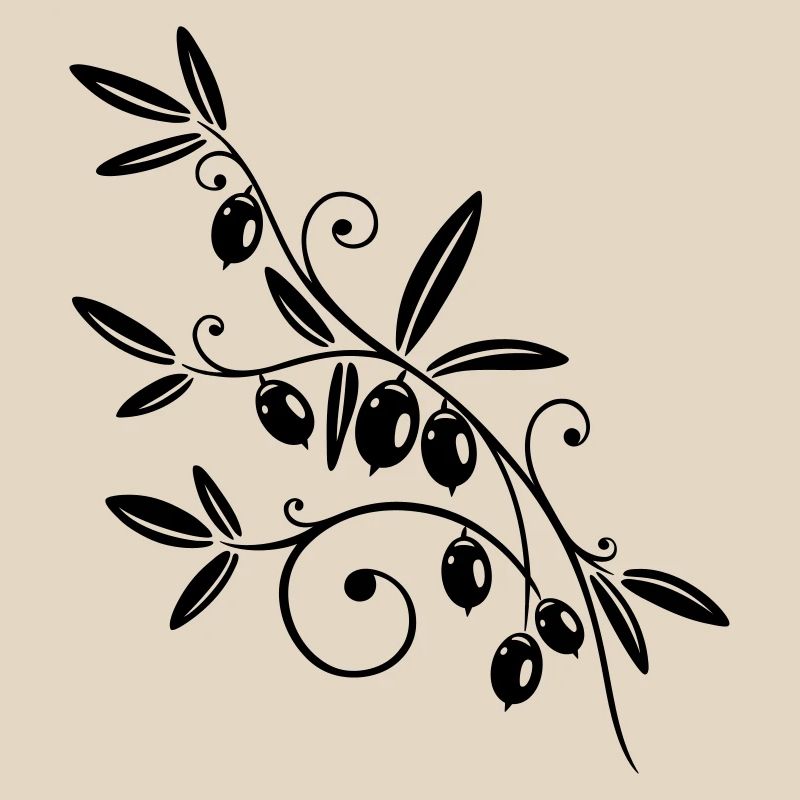 Kitchen, cooking, olive branch with olives