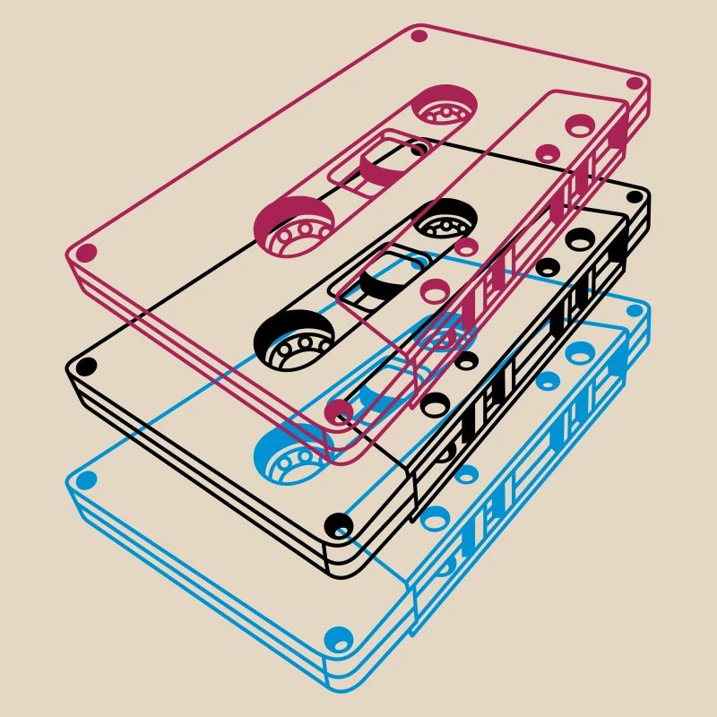 Cassette 3D – Mixtape rétro Perspective vintage