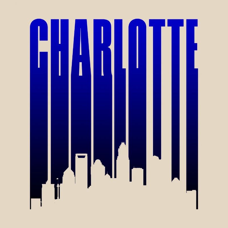 Charlotte Skyline Blue Gradient