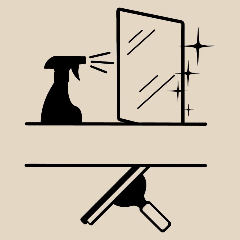 Logo de laveuse de vitres plus propre transparent avec faisceau