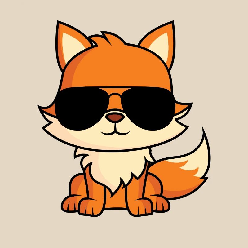 Fuchs mit Pilotenbrille