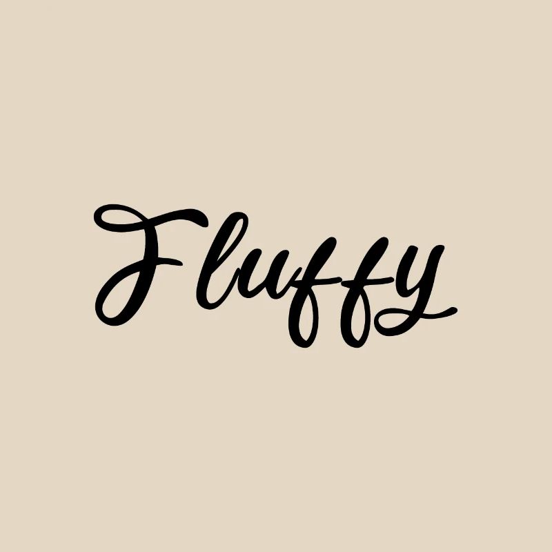 Fluffy Script Glitzer Schriftzug