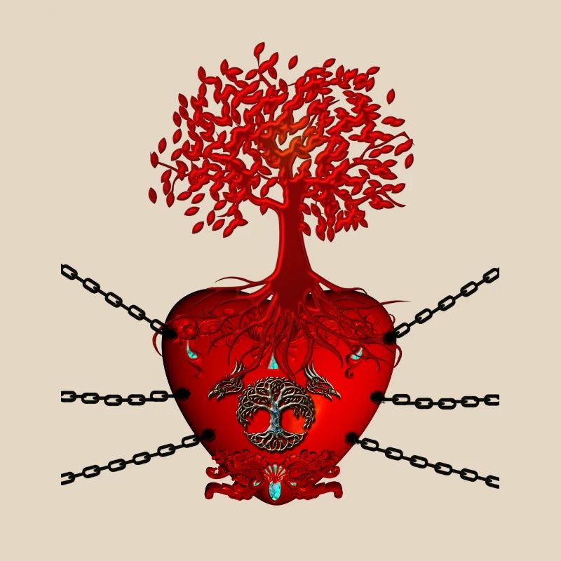 Stunning heart with Celtic tree