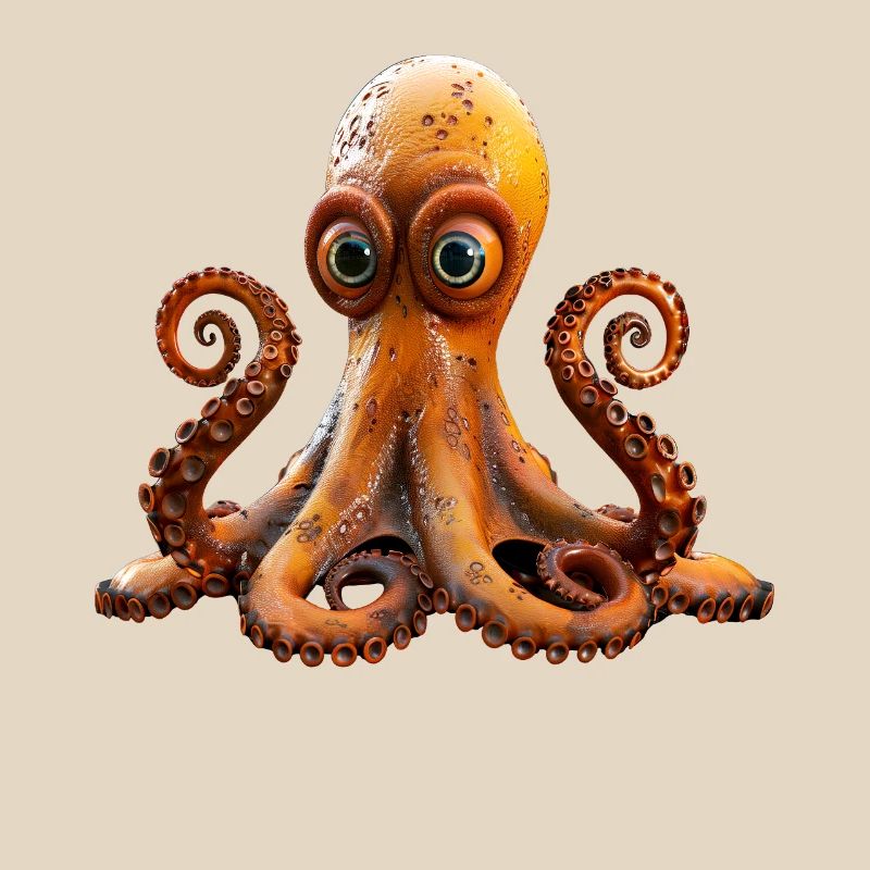 Octopus Small Octopus Cuttlefish Cute Octopus