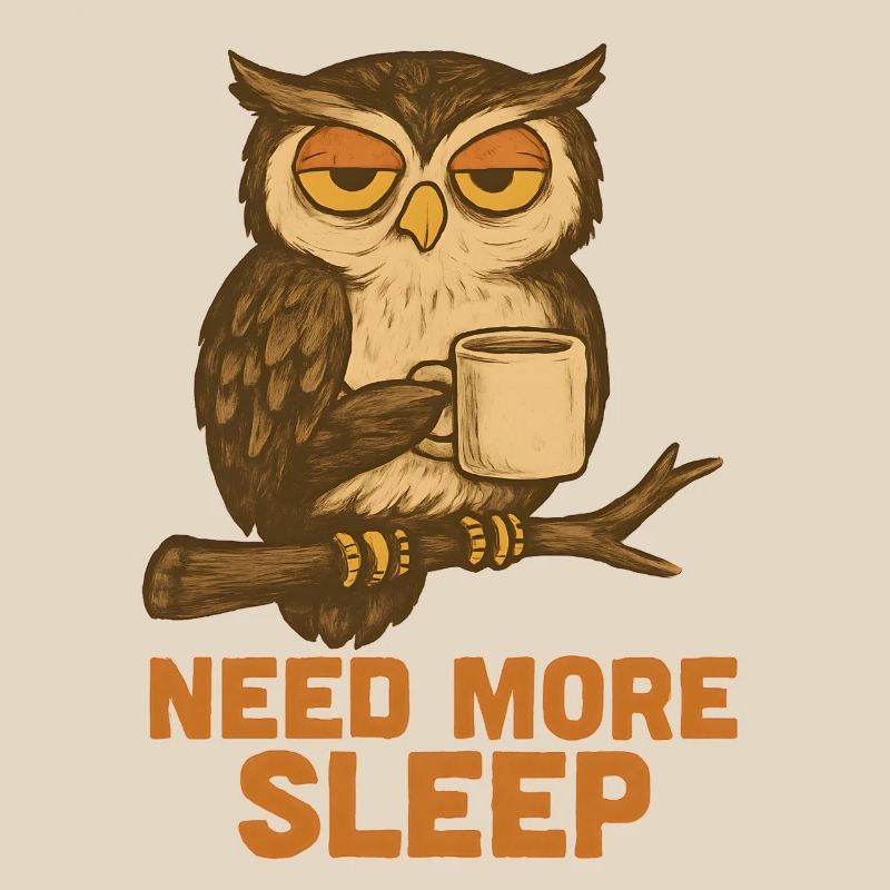  Need More Sleep – Lustige Eule