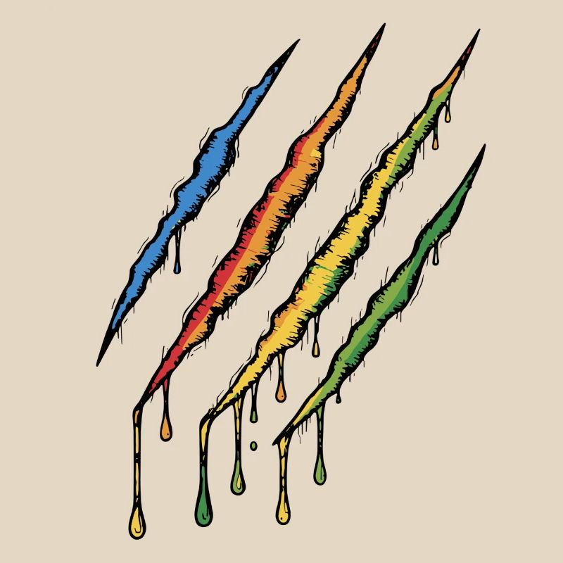 Griffe de la vie sauvage - Griffe d’ours colorée Griffe Griffe