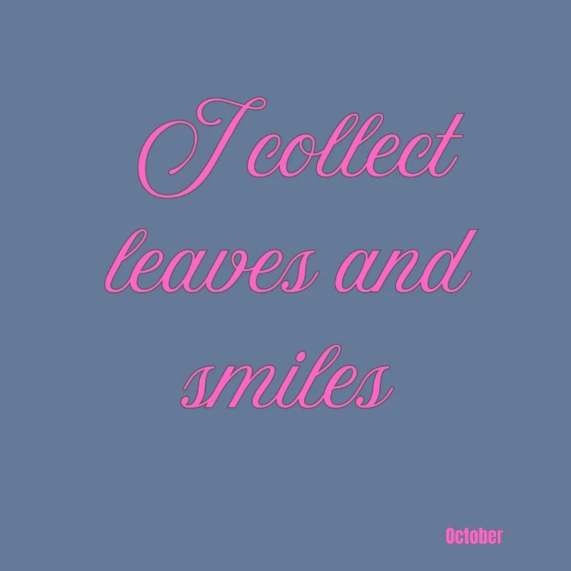 Leaves and Smiles Pink Script