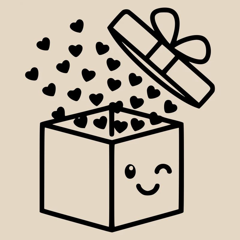 Geschenk voller Liebe | Süße Box mit Herzen