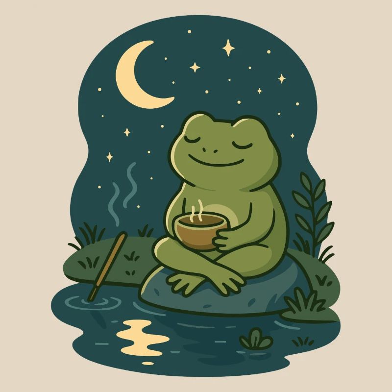 Frog by Moonlight – Mindful & Cozy