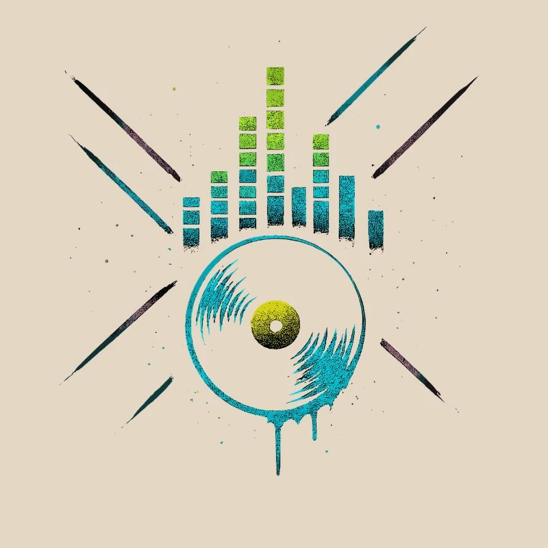 Neon Vinyl Equalizer, Club Techno Beats
