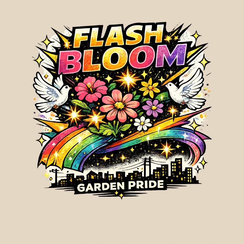 Flash Bloom Garden Pride Blumen Regenbogen