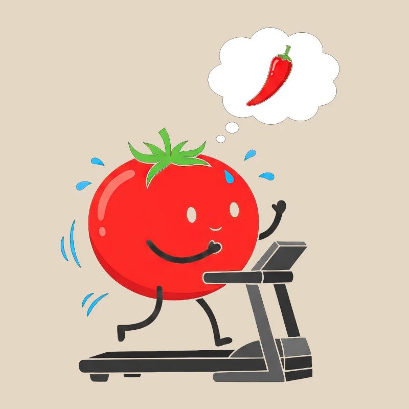 Tomato on treadmill