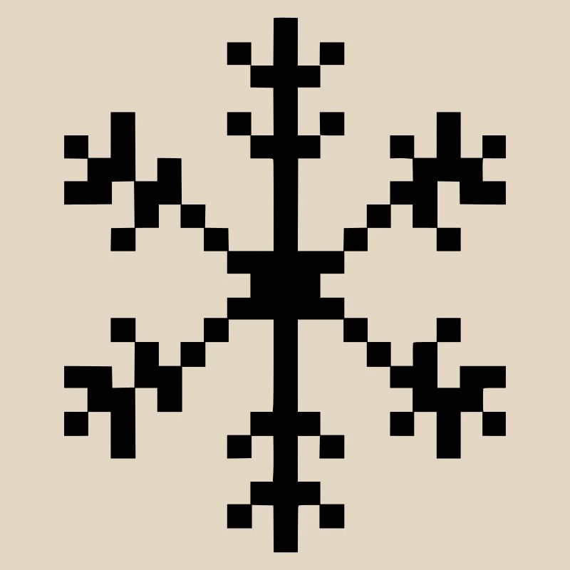 Flocon de neige pixel art