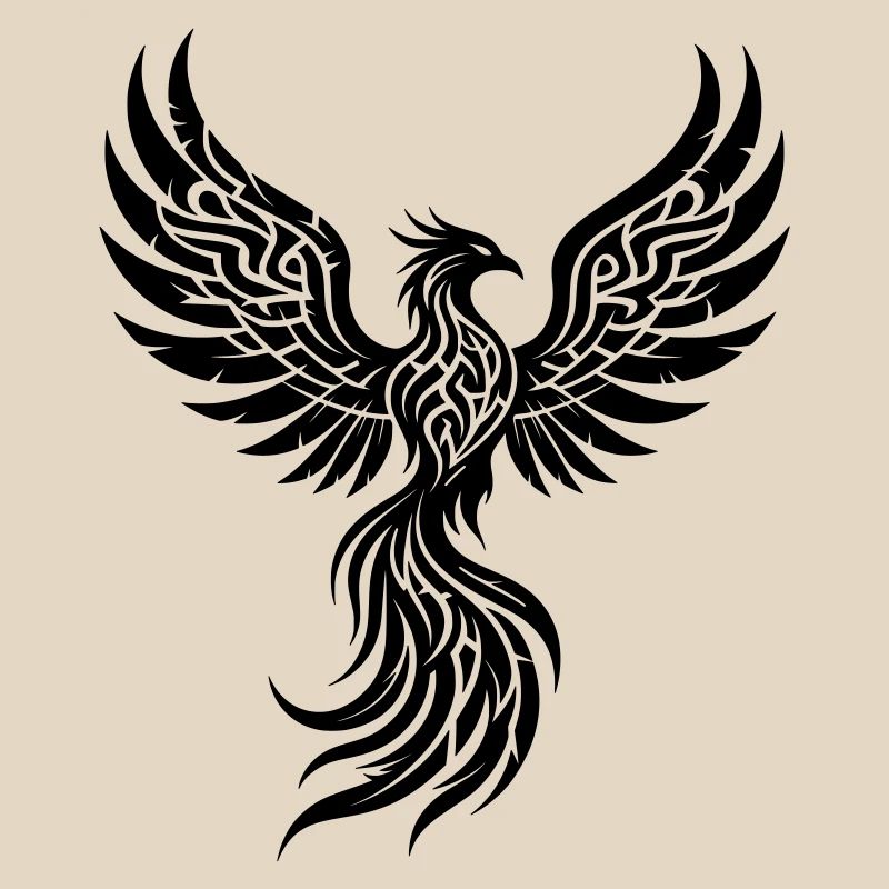 Phönix Tribal Symbol der Wiedergeburt