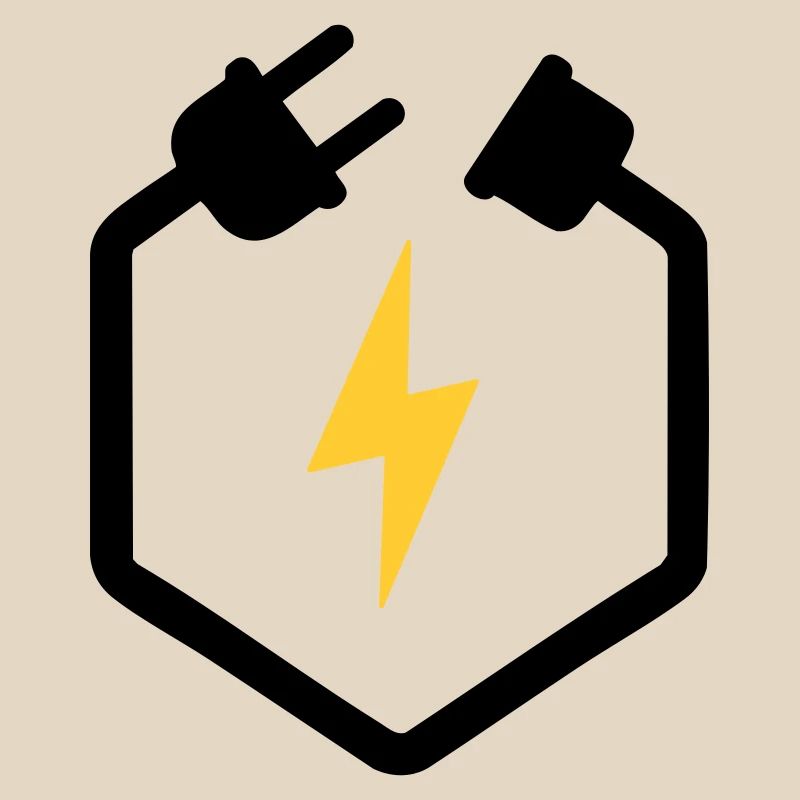 Elektriker Stecker Energie Blitz Logo
