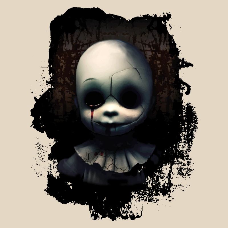 Broken doll face
