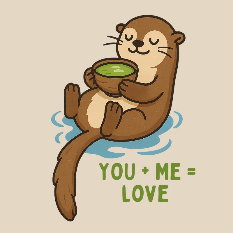 Otter Cuddle Tea Love Matcha Breakfast