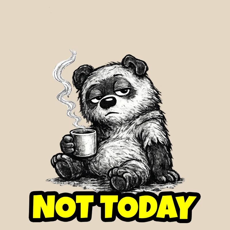 Not Today – Grumpy Bear Coffee (Sketch)