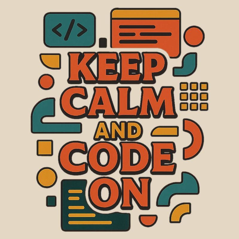 Keep Calm and Code On – Lustiges Coder Shirt