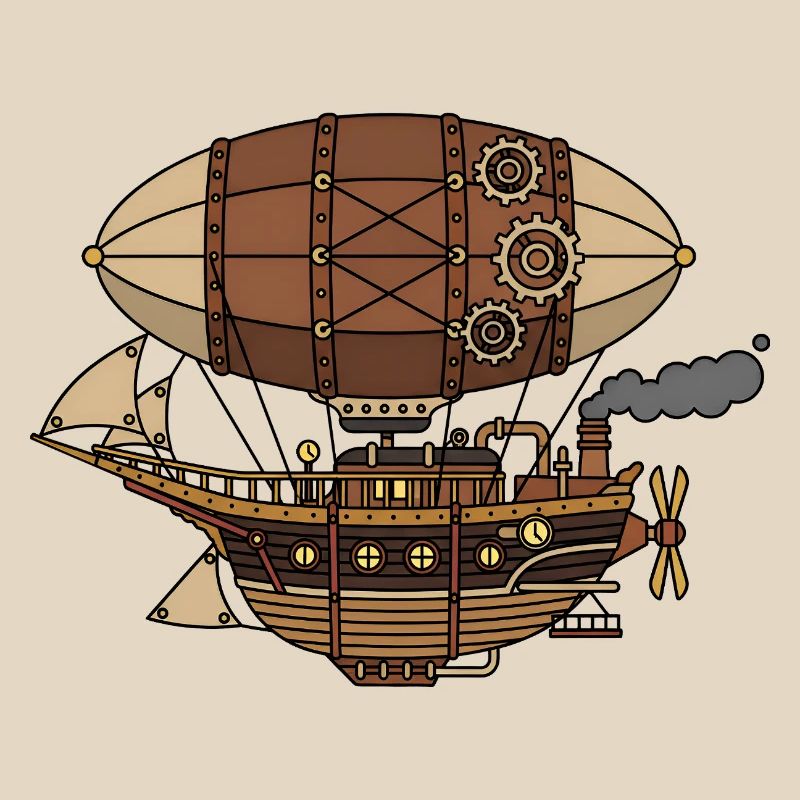 Dirigeable steampunk