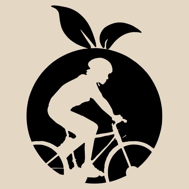 Fruit sain cycliste orange