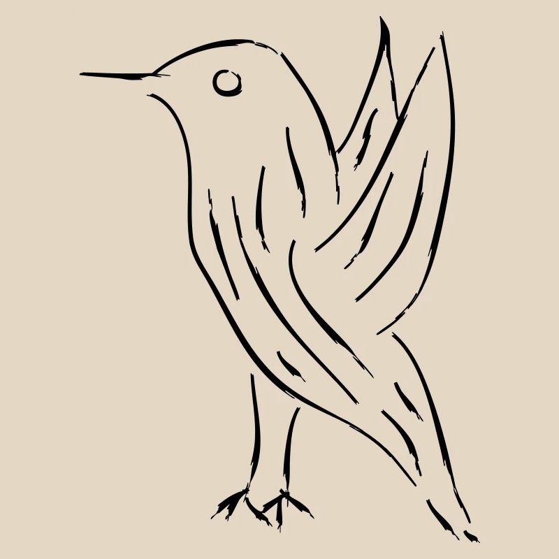 Calligraphie Japonaise Style Oiseau