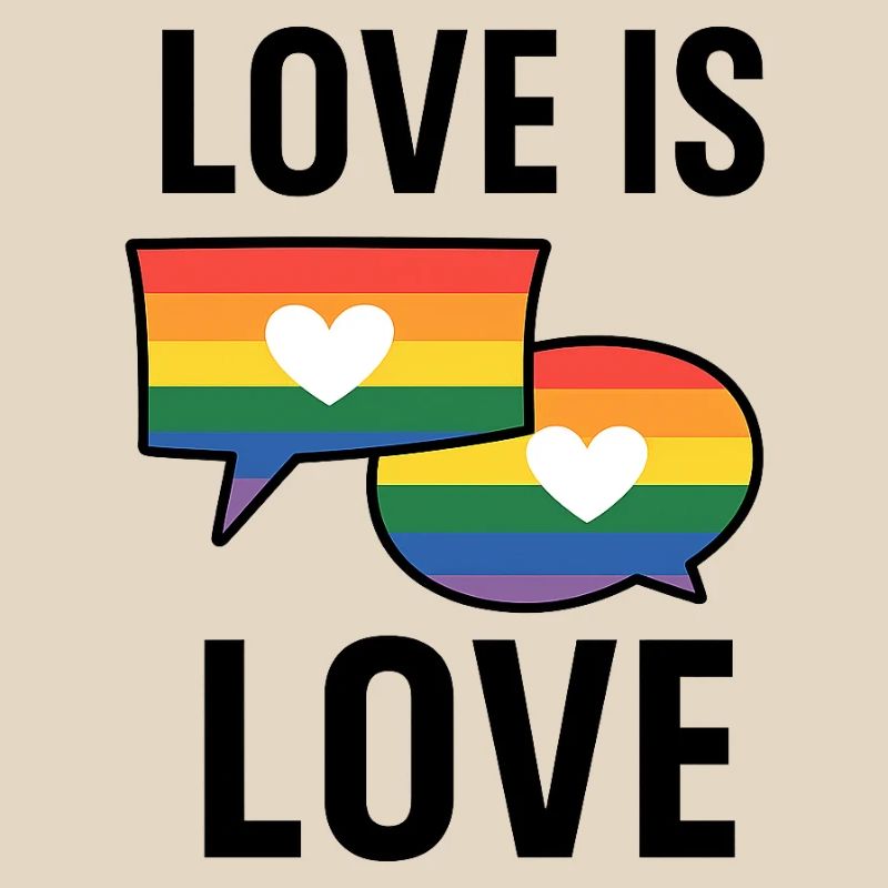 Regenbogen Liebe Sprechblasen