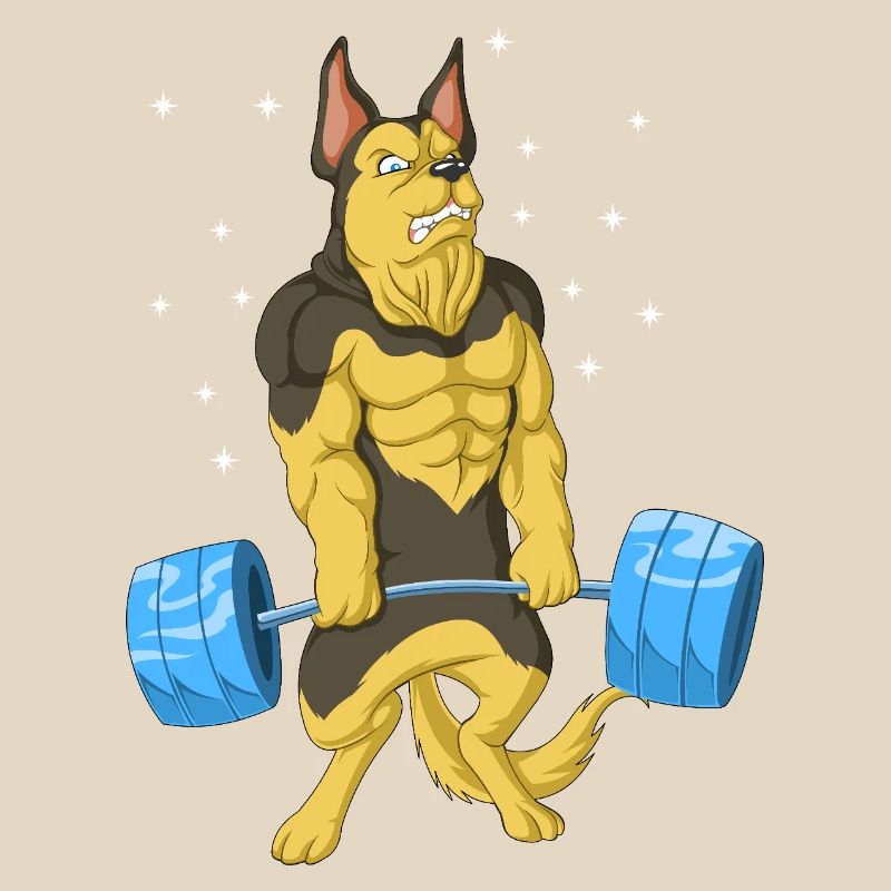 German Shepherd Weightlifting