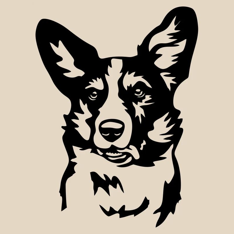 Welsh Corgi Kopf