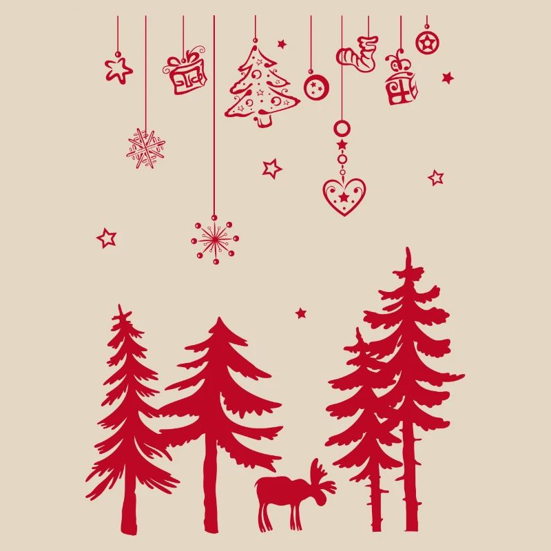 Guirlande de Noël en forêt de wapitis