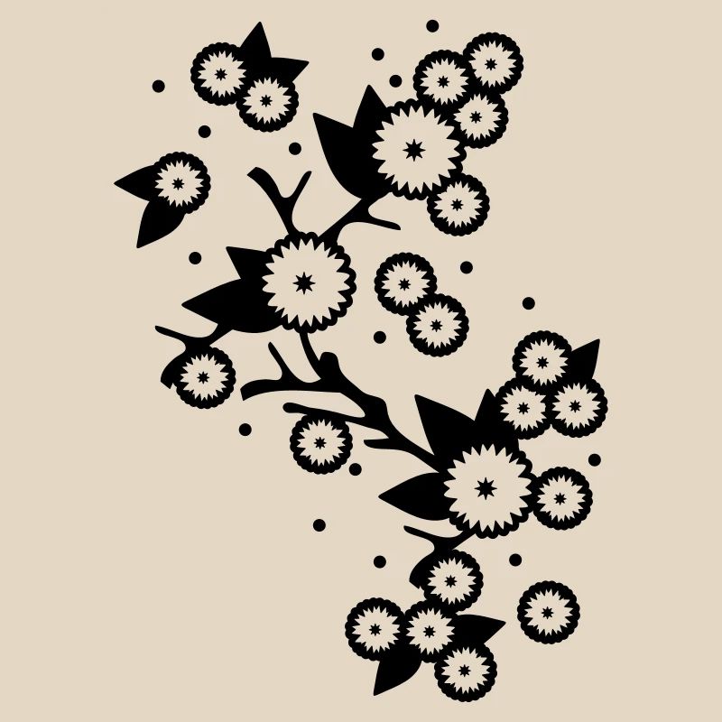 stylized flower branch