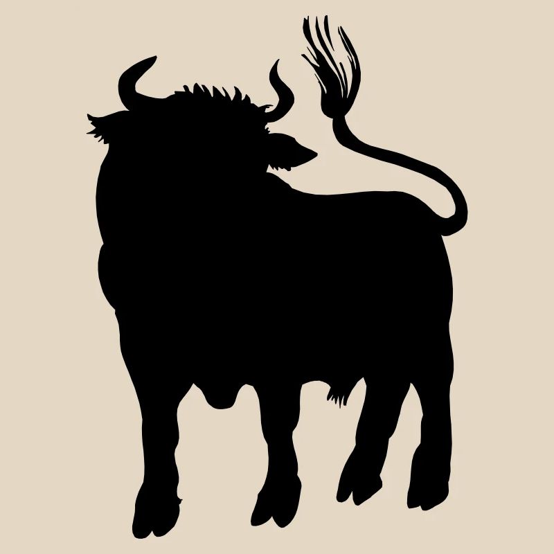 Bull shadow image, logo farm or butcher