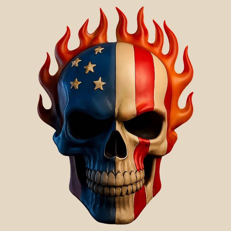 Flammende Flagge Schädel