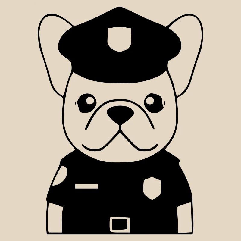 Frenchie Policeman Dog Black