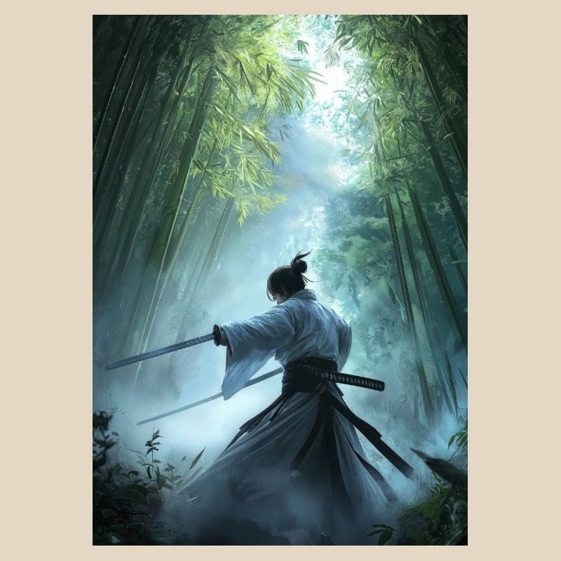Samouraï dans la forêt