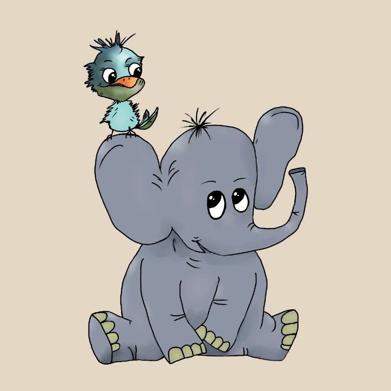 Elefant_mit_Vogel