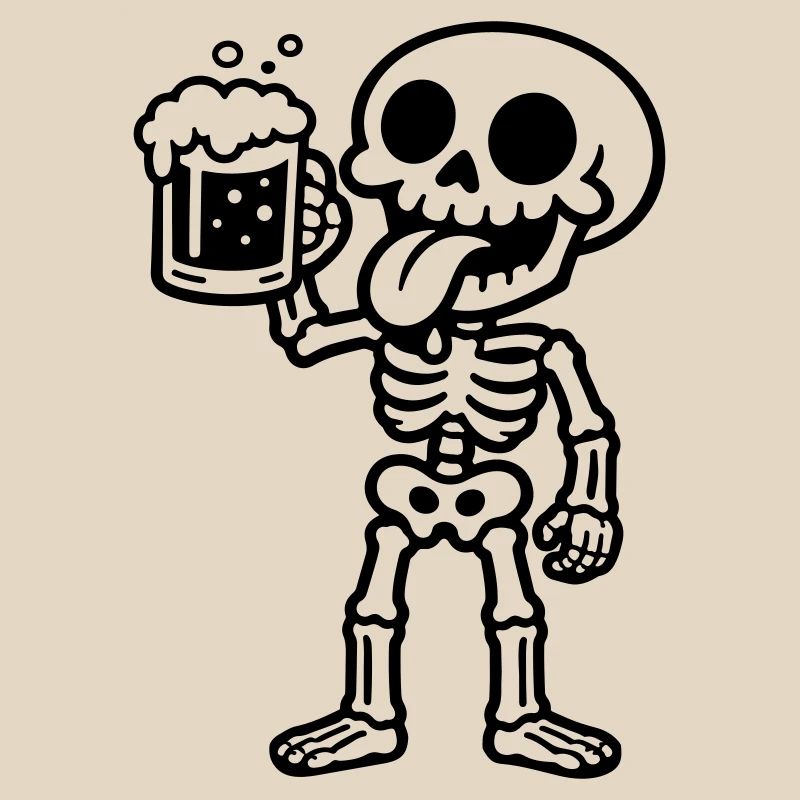 Skelett Bier Comic