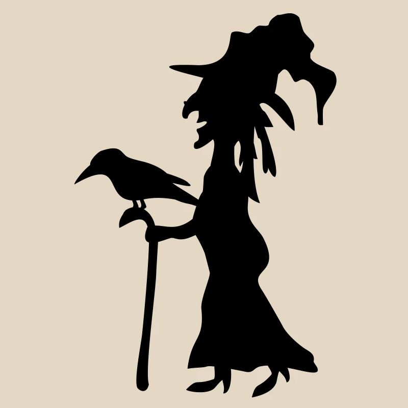 Abstract Witches Silhouette