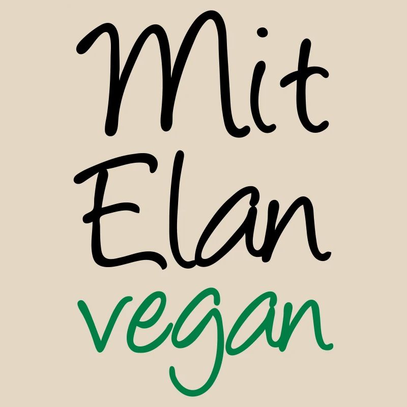 Mit Elan vegan Veganer, Geschenk, Spruch, Fun