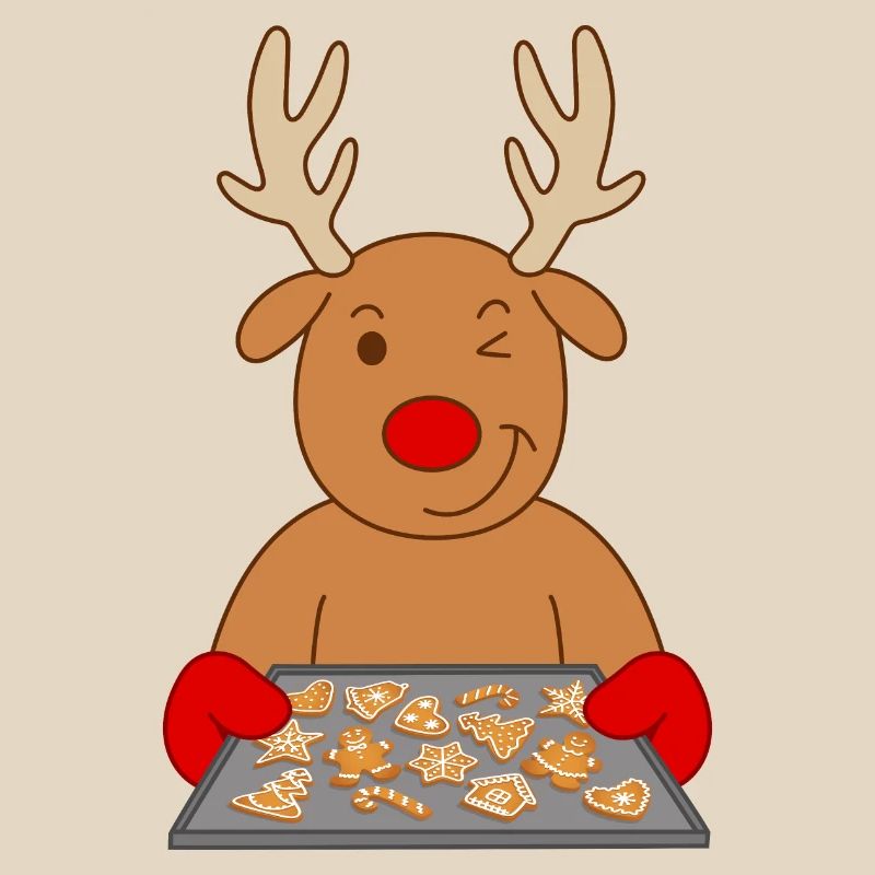 Rentier Weihnachtsgebäck Gebäck Plätzchen backen