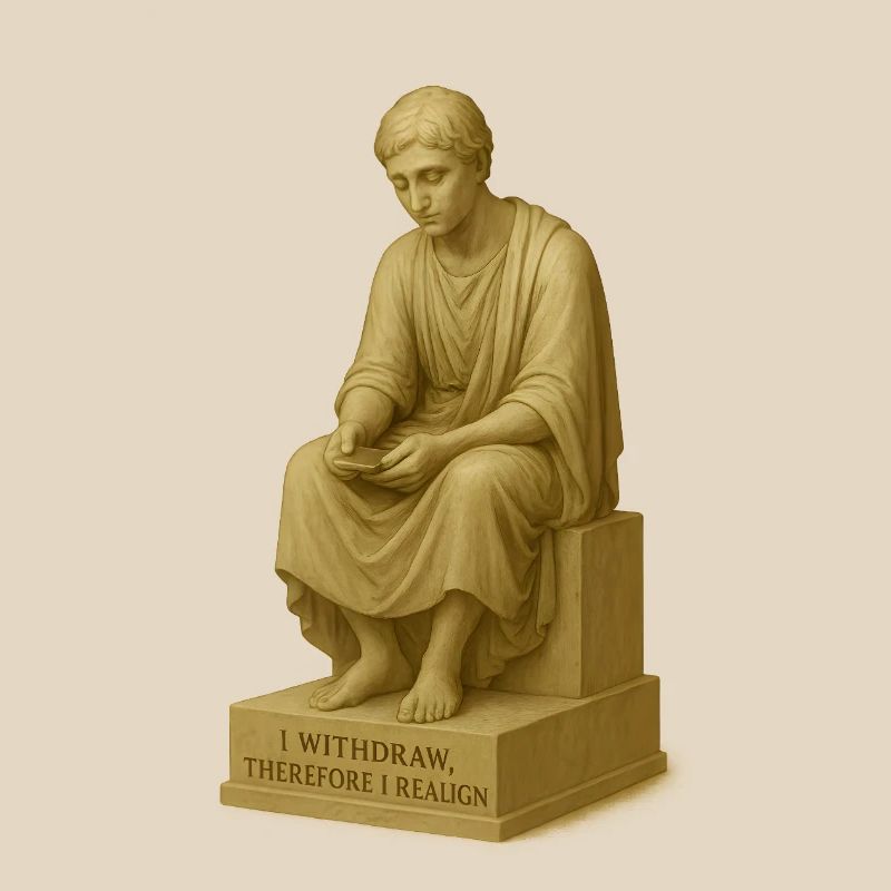 Sculpture de penseur réfléchi