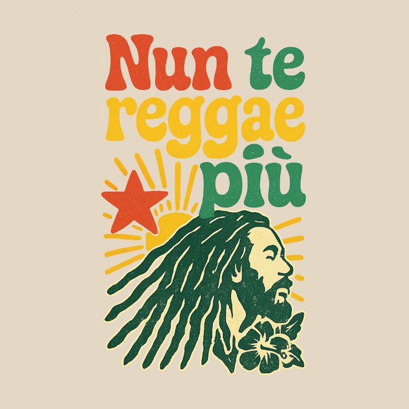 Design reggae rasta avec un message positif