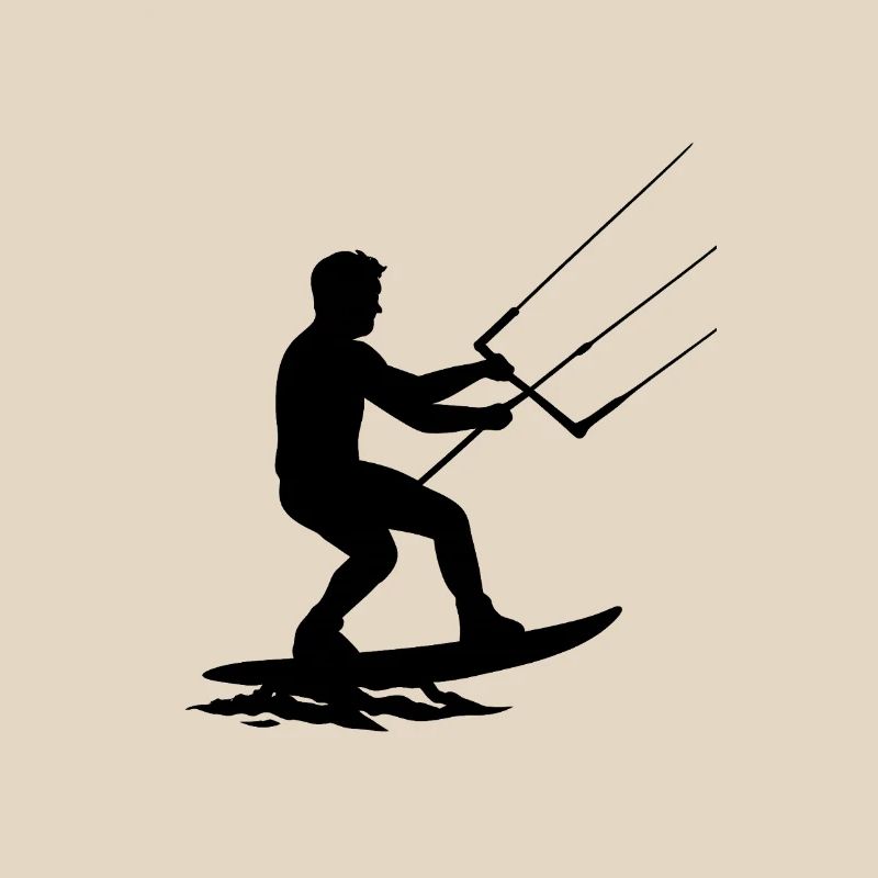 Cool Kitesurfer in Action – Dynamic Silhouette